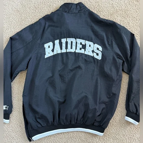 Oakland Raiders Starter 1/4 Zip Jacket - Picture 12 of 13